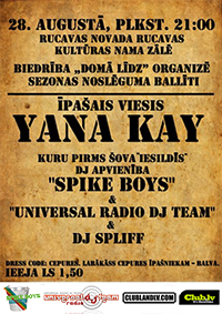 Vasaras noslēguma ballīte kopā ar Yana Kay, Spike Boys, URDT.LV, DJ Spliff poster small