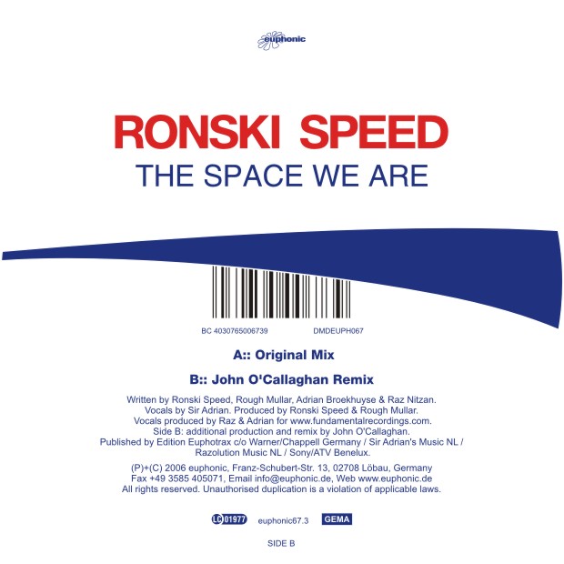 Ronski Speed - The Space We Are